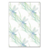 Hochzeit der Blue Green Table Card des Watercolor Tischnummer (Rückseite)