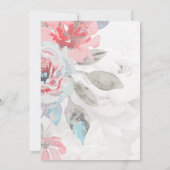 Hochzeit der blühenden Rose "Black Onyx" Einladung (Rückseite)