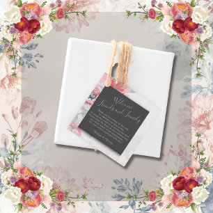 Hochzeit der blühenden Rose "Black Onyx" Geschenkanhänger