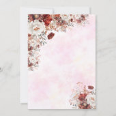 Hochzeit der blühenden schwarzen Braut Einladung (Rückseite)