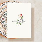 Hochzeit der Blume der Aquarellfarben-Rose Dreifach Gefaltete Einladung