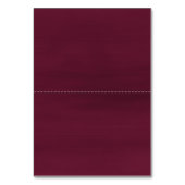 Hochzeit der Blume der Watercolor Burgundy Navy Tischnummer (Rückseite)
