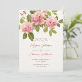 Hochzeit der Blume Einladung (Stehend Vorderseite)
