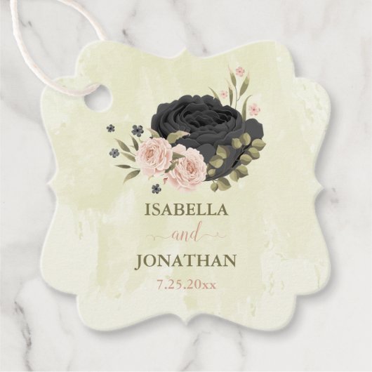 Hochzeit der Blume Geschenkanhänger (Vorderseite)