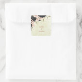 Hochzeit der Blume Quadratischer Aufkleber (Tasche)