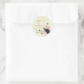 Hochzeit der Blume Runder Aufkleber (Tasche)