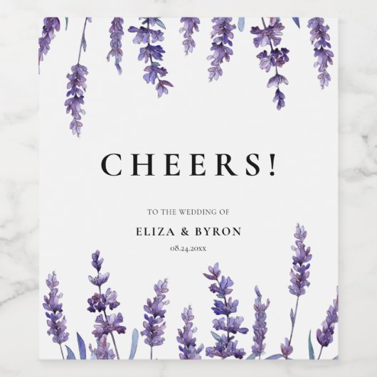 Hochzeit der Blumen Weinetikett (Einzelnes Label)