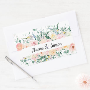 Hochzeit der Blumenbräune Rechteckiger Aufkleber