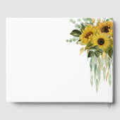 Hochzeit der Blütenblütenblume in Elegance Gästebuch (Rückseite)