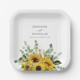 Hochzeit der Blütenblütenblume in Elegance Pappteller