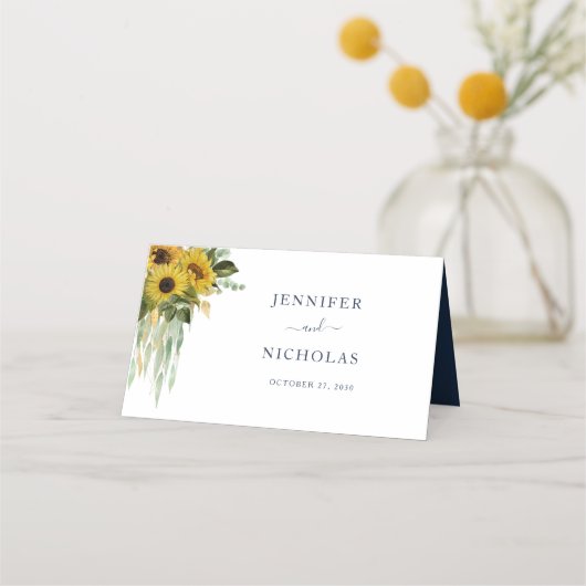 Hochzeit der Blütenblütenblume in Elegance Platzkarte (Rückseite)