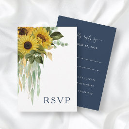 Hochzeit der Blütenblütenblume in Elegance RSVP Karte