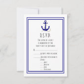 Hochzeit der Bootsanker RSVP Karte (Vorderseite)