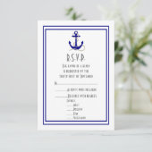Hochzeit der Bootsanker RSVP Karte (Stehend Vorderseite)