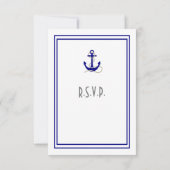 Hochzeit der Bootsanker RSVP Karte (Rückseite)