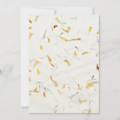 Hochzeit der botanischen Sonnenblumen Einladung (Rückseite)