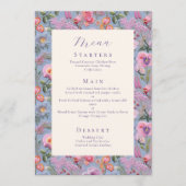 Hochzeit der Botanischen Stickerei Menükarte (Vorderseite)