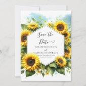 Hochzeit der Botanischen Wasserfarben Save The Date (Vorderseite)