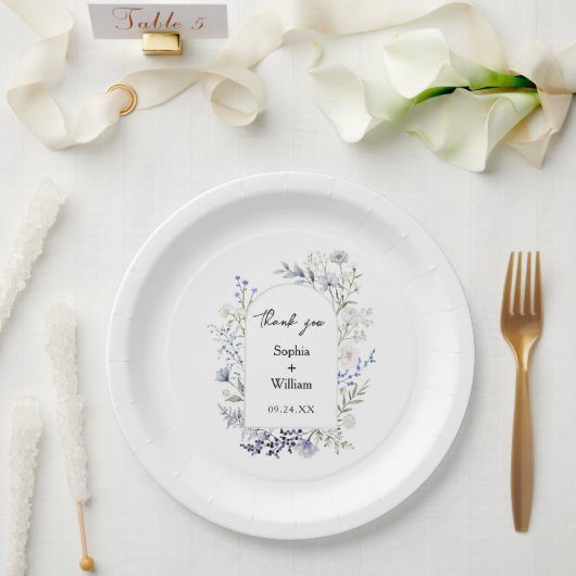 Hochzeit der botanischen Wildblume Pappteller (Hochzeit)