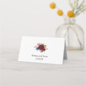 Hochzeit der braunen Tischnummer der Burgunder Mar Platzkarte (Rückseite)