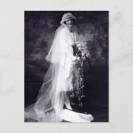 Hochzeit der Braut im Vintage-Stil Postkarte