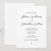 Hochzeit der Braut- und Gärenkirche mit Einweihung Einladung (Vorne/Hinten)