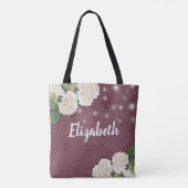 Hochzeit der Bride Mason Jar Hydrangea String Ligh Tasche (Rückseite)