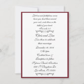 Hochzeit der Deep Red Elegant Bible Scripture Einladung (Vorderseite)