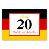 Hochzeit der deutschen Flagge Tischnummer (Rückseite)