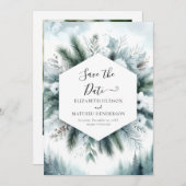 Hochzeit der digitalen Pine Save The Date (Vorne/Hinten)