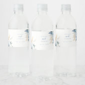 Hochzeit der Dusty Blue Wildblume Wasserflaschenetikett (Flaschen)