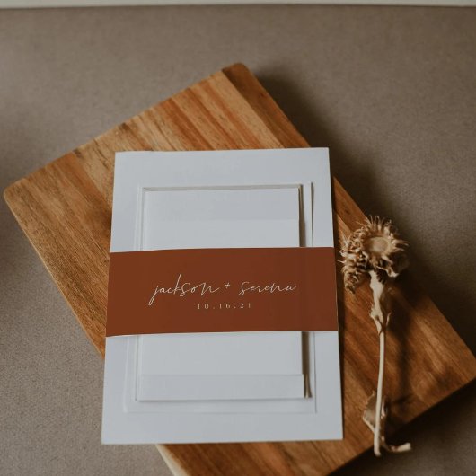 Hochzeit der Einladung Bauchband Einladungsbanderole