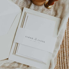 Hochzeit der Einladung Bauchband Einladungsbanderole