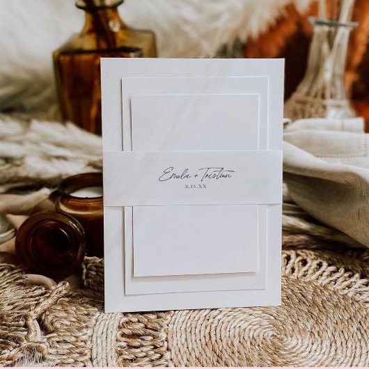 Hochzeit der Einladung Bauchband Einladungsbanderole