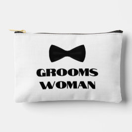 Hochzeit der eleganten Groomssfrau in Schwarzer Kr Zubehörtasche