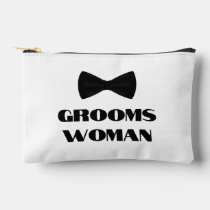 Hochzeit der eleganten Groomssfrau in Schwarzer Kr Zubehörtasche