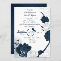 Hochzeit der eleganten marineblauen Blume