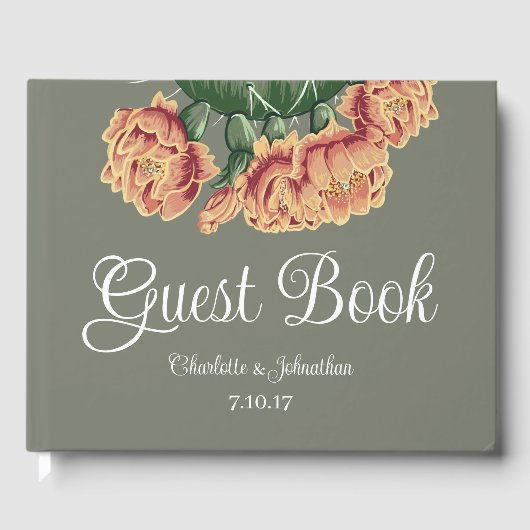 Hochzeit der eleganten Wüste Gästebuch (Vorderseite)