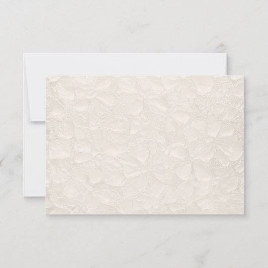 Hochzeit der Elfenbeinflorromantik RSVP Karte (Rückseite)