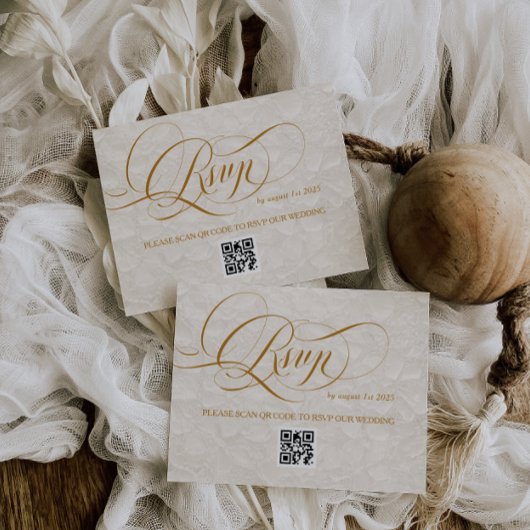 Hochzeit der Elfenbeinflorromantik RSVP Karte