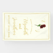 Hochzeit der Elfenbeingoldene Rose Banner (Horizontal)