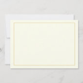 Hochzeit der Elfenbeingoldene Rose Dankeskarte (Rückseite)