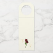 Hochzeit der Elfenbeingoldene Rose Flaschenanhänger (Vorderseite)