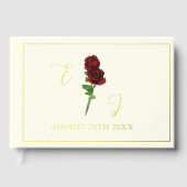 Hochzeit der Elfenbeingoldene Rose Gästebuch (Vorderseite)