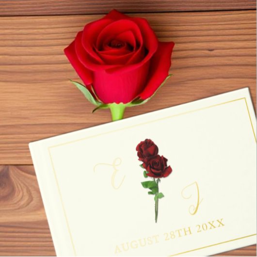 Hochzeit der Elfenbeingoldene Rose Gästebuch