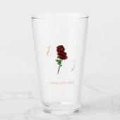 Hochzeit der Elfenbeingoldene Rose Glas (Vorderseite)