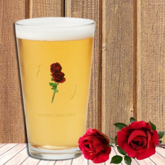 Hochzeit der Elfenbeingoldene Rose Glas