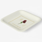 Hochzeit der Elfenbeingoldene Rose Pappteller (Gewinkelt)