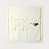 Hochzeit der Elfenbeingoldene Rose Wandteppich (Vorderseite (Horizontal))