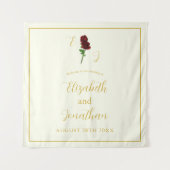 Hochzeit der Elfenbeingoldene Rose Wandteppich (Vorderseite)